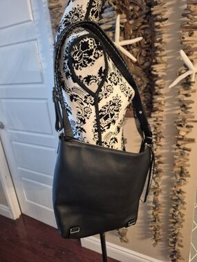 All Saints Black Leather Shoulder Bag backpack